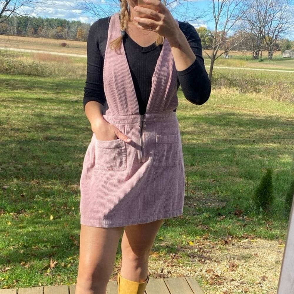Wild Fable pink corduroy mini jumper dress